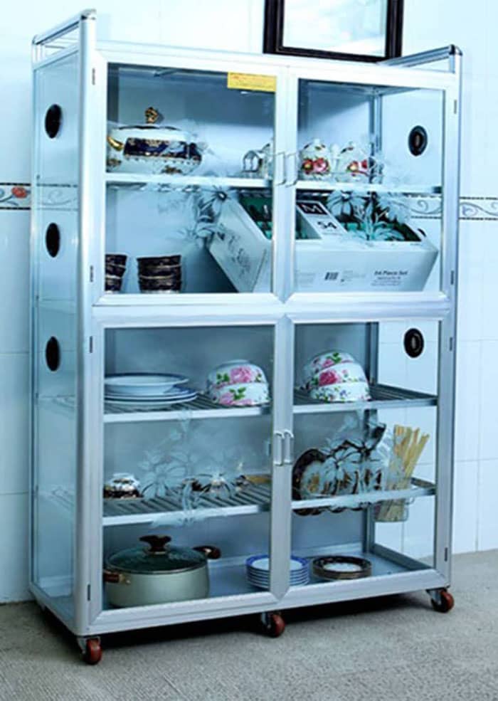 Chạn bát nhôm kính sạch sẽ gọn gàng dễ dàng di chuyển