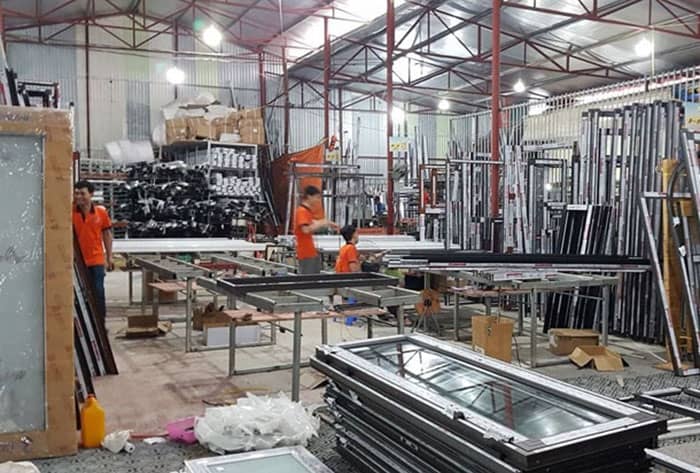 Cở sở sản xuất cửa nhôm Việt Pháp chuyên nghiệp