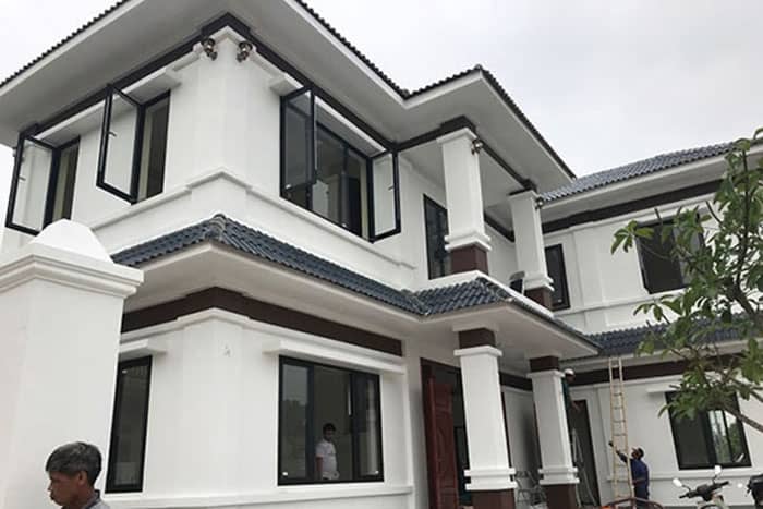 Biệt thự lắp đặt hệ cửa nhôm việt pháp