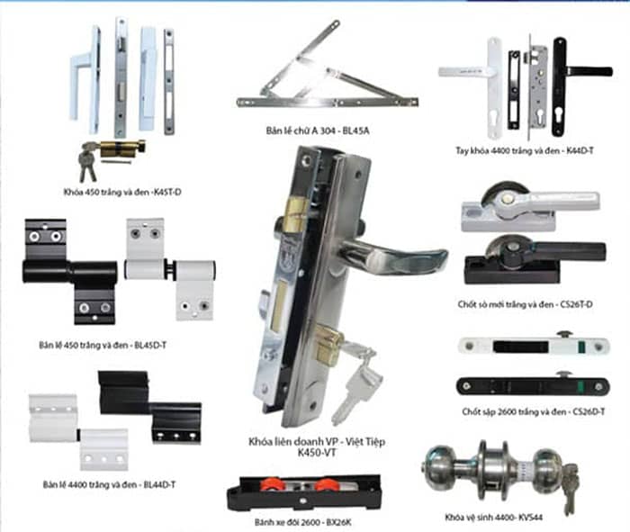 Hệ thống phụ kiện cao cấp, chuẩn chất lượng cho cửa nhôm kính