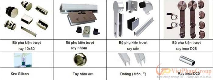 Phụ kiện vách kính tắm cánh trượt