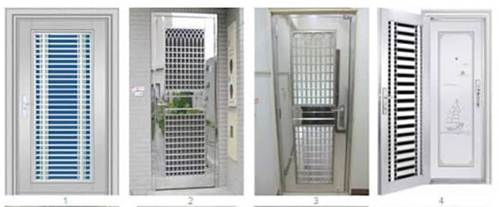Các mẫu cửa 1 cánh bằng chất liệu inox