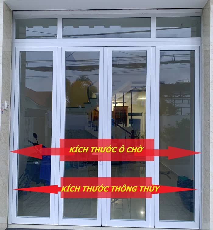 Xác định kích thước cửa nhôm xingfa đẹp cho cửa đi chính