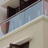 Mẫu lan can kính cường lực tay vịn inox ngoài trời bền đẹp