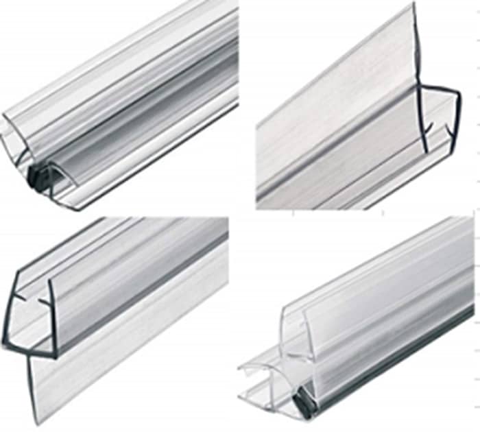 Nẹp nhựa trắng trong của vách kính cường lực