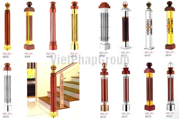 Giá trụ cầu thang với các loại mẫu chân khác nhau