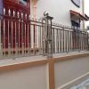 Hàng rào inox trụ cột lắp đèn đẹp