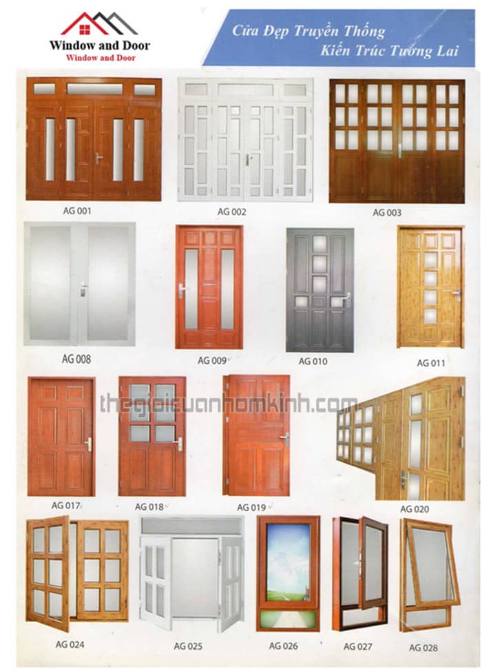 Catalog mẫu cửa nhôm kính hệ 1000 cao cấp