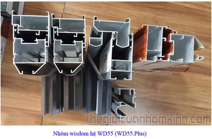 Mẫu góc nhôm wisdom hệ 55