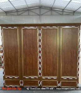 Tủ quần áo nhôm giả gỗ