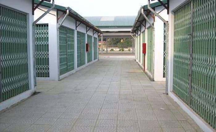 Thế giới cửa thi công cửa sắt xếp cho ki ốt chợ