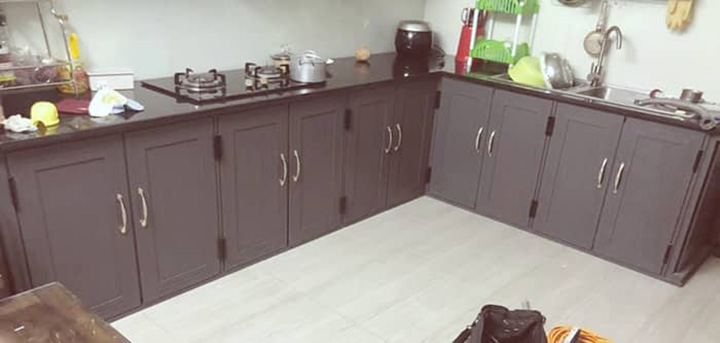 Tủ bếp bằng nhôm hệ xingfa làm hầm thì bền đẹp nhất