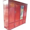 Thi công tủ nhôm đựng quần áo 4 cánh nhôm thường giá rẻ