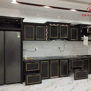 Làm tủ bếp nhôm omega bền đẹp nhiều tiện ích