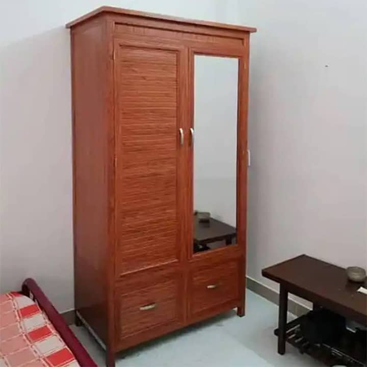 Sản xuất tủ quần áo nhôm 2 cánh có gương soi